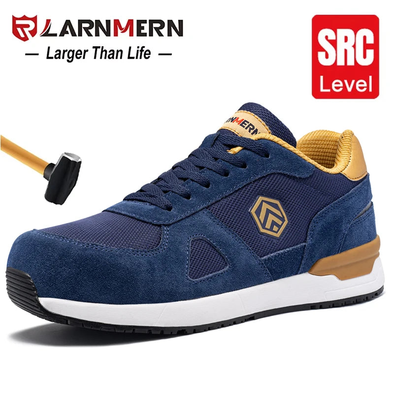 LARNMERN Men Steel Toe Shoes Antistatic Safety Shoes Women Composite Breathable Slip On Work Sneakers Industries Protection