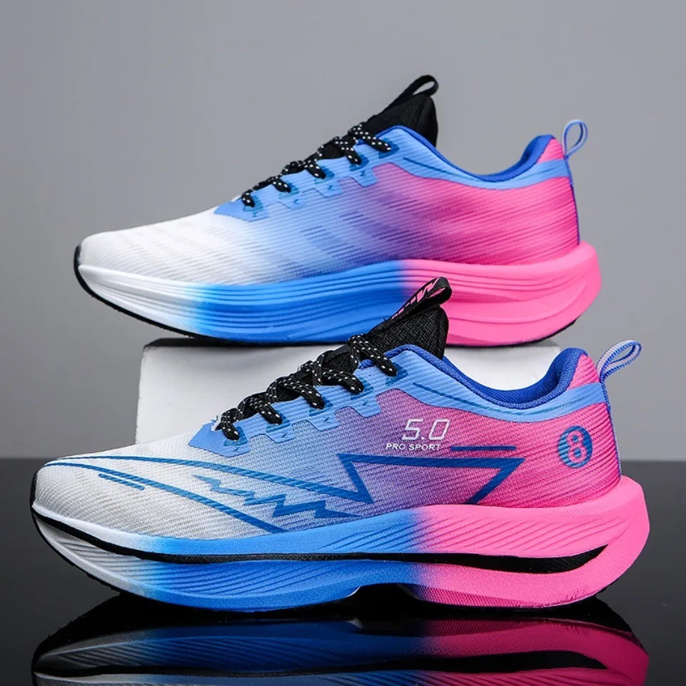 Brand Men's Carbon Plate Running Shoes Soft Cushion Shock Absorbing Sports Shoes Unisex Sneakers Light Anti-Slip Training Shoes